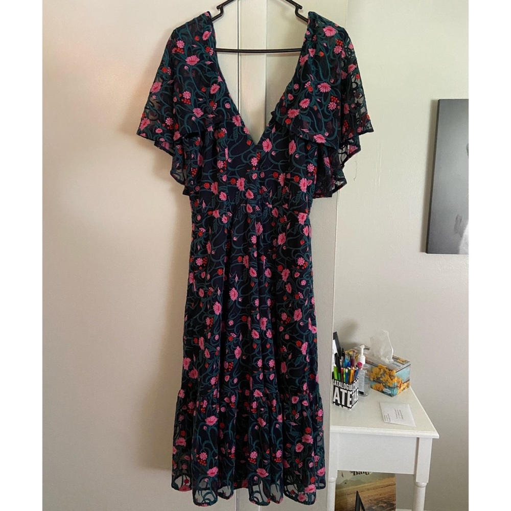 Beautiful embroidered formal dress Dress the Population size Medium, navy blue